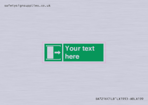 Custom sign safe condition Door slides right to open